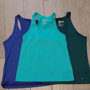 Nike Women's Tank Tops - Royal Blue, Aqua, Forest Green